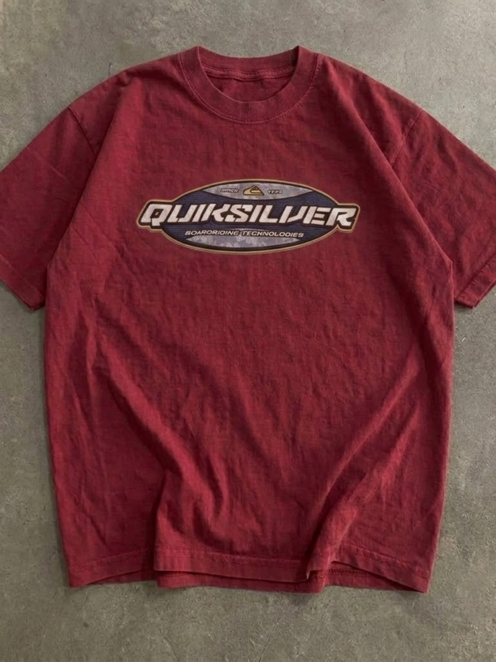 Gildan Burgundy Short Sleeve Tee with Oval Graphic